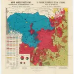 Mapa narodowościowa polskich kresów północno-wschodnich i Litwy