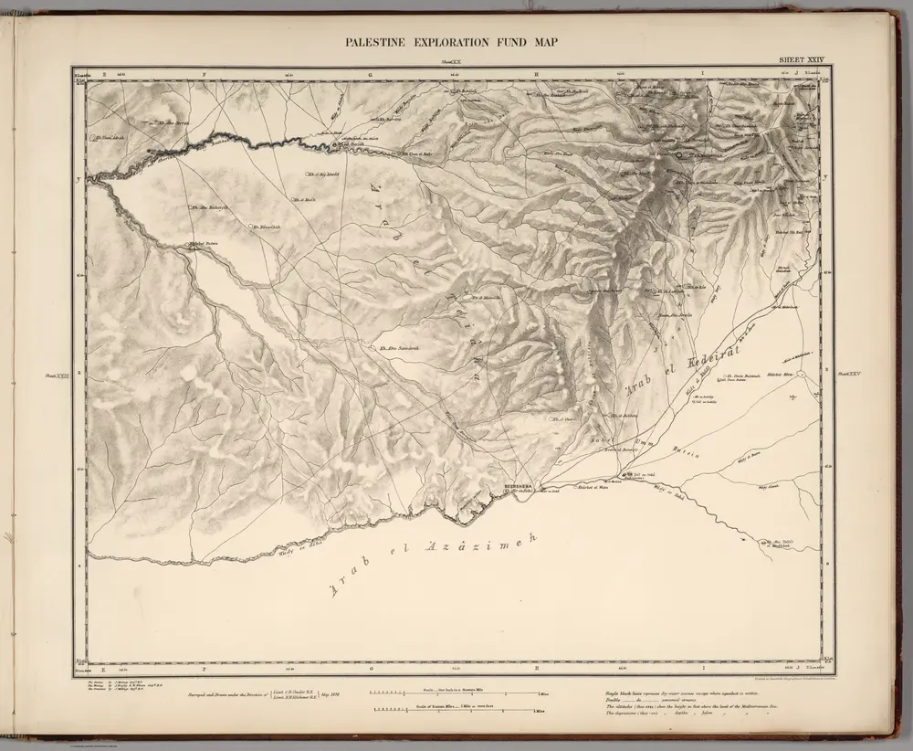 Sheet XXIV.  Palestine Exploration Map.