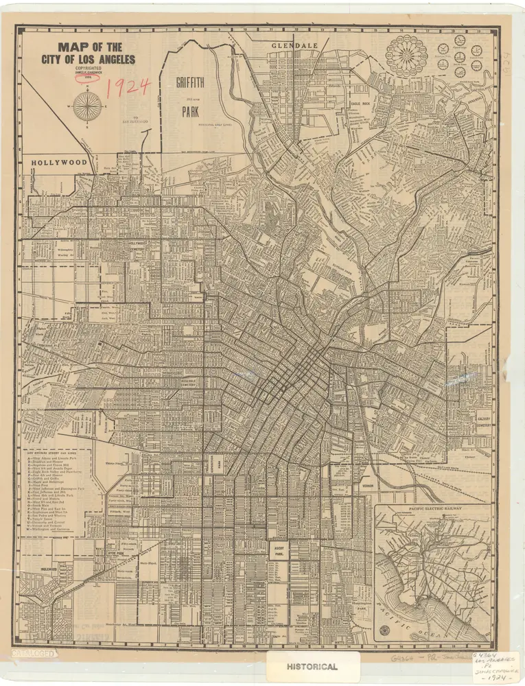 Map of the city of Los Angeles.