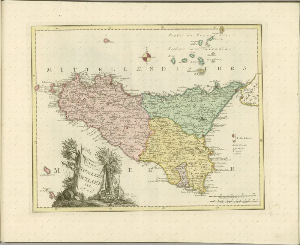 mapa z atlasu "Atlas von Italien"