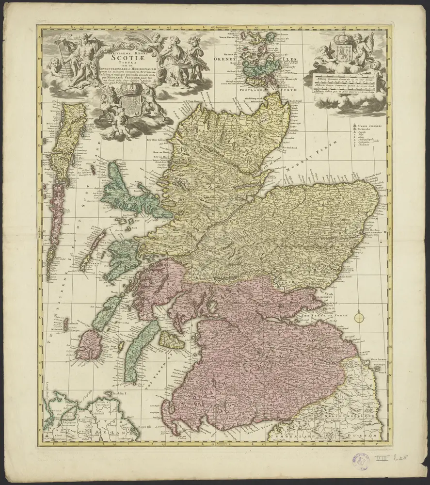 Exactissima Regni Scotiae tabula tam in septentrionalem et meridionalem quam in minores earundem provincias, insulasque ei undique praetensas accurate divisa