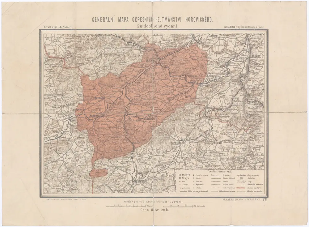 Generální mapa okresního hejtmanství Hořovického