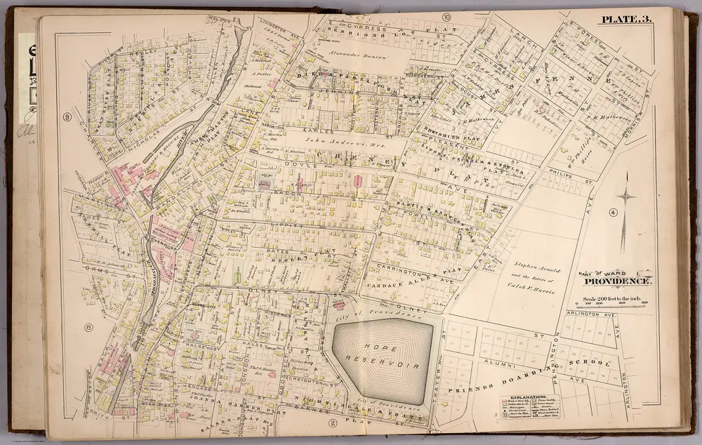 Plate 3.  Part of Ward 1, Providence.