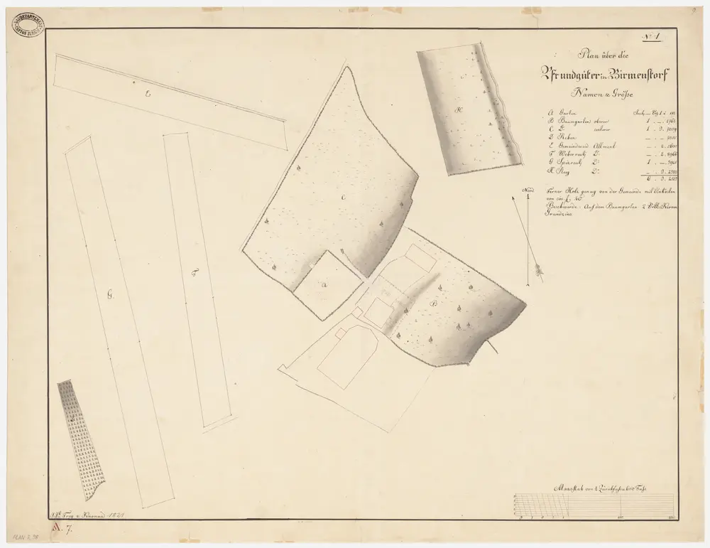 Birmensdorf: Pfrundgüter mit Kirche und Pfarrhaus; Grundrisse (Nr. 1)
