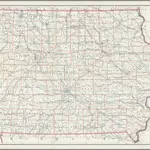 Post Route Map of the State of Iowa Showing Post Offices ... February 15, 1957.