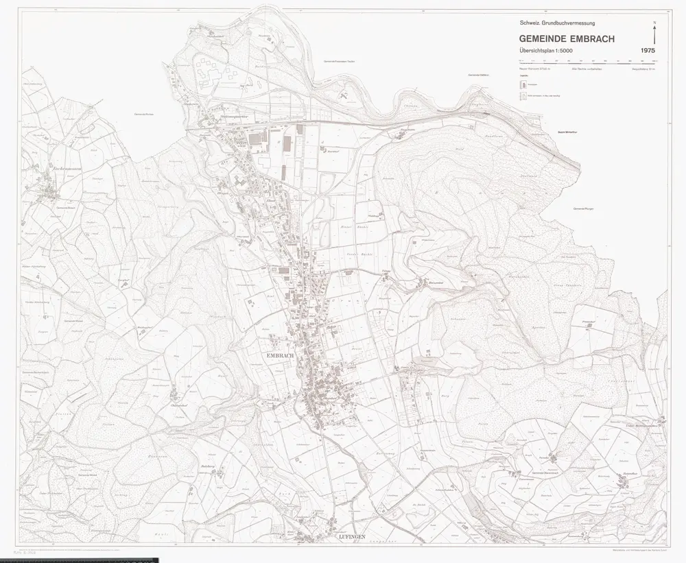 Embrach: Gemeinde; Übersichtsplan (Schweizerische Grundbuchvermessung)