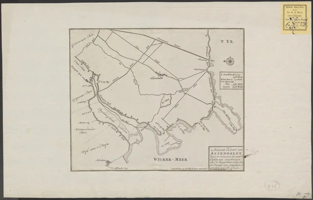 Accurate kaart van Assendelft: daar in men sien kan waar de dijken sijn ingebrooken, door de hoogewater-vloet, den 25 December 1717