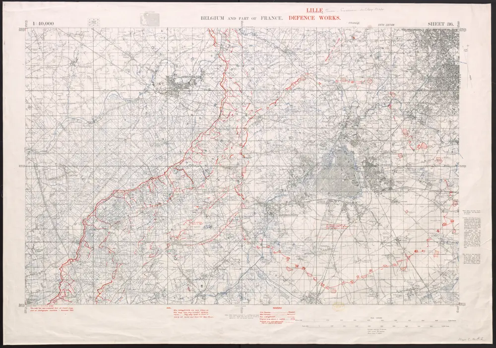 Belgium and part of France. Lille defence works.