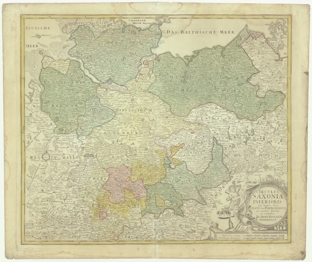 Circulus Saxoniae inferioris in omnes suos status et principatus accurate divisus