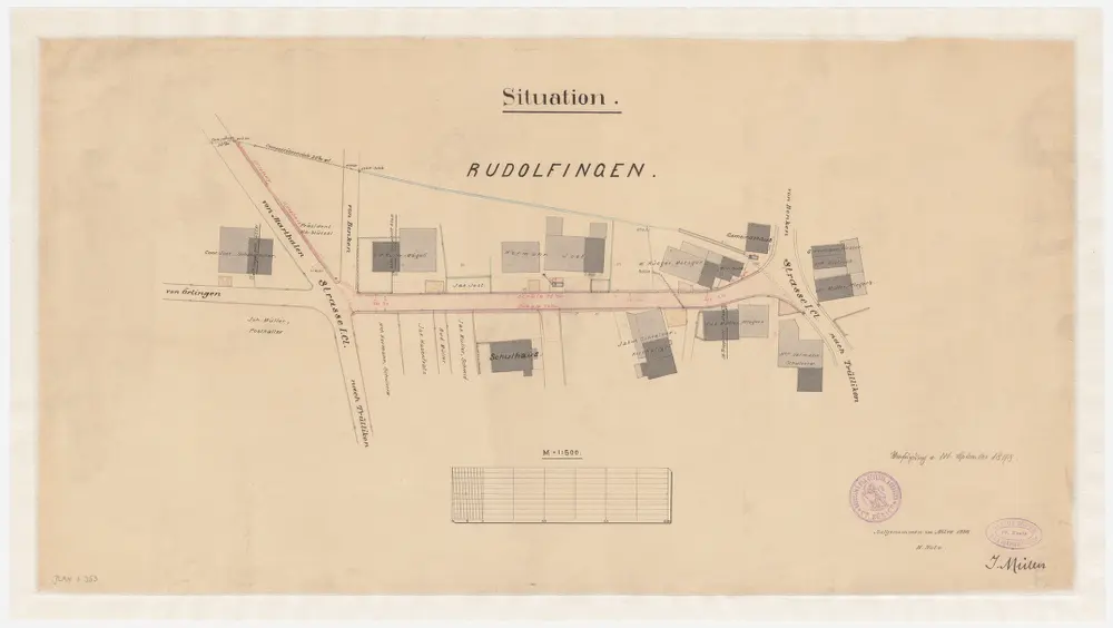 Trüllikon: Strassenkorrektion in Rudolfingen; Situationsplan