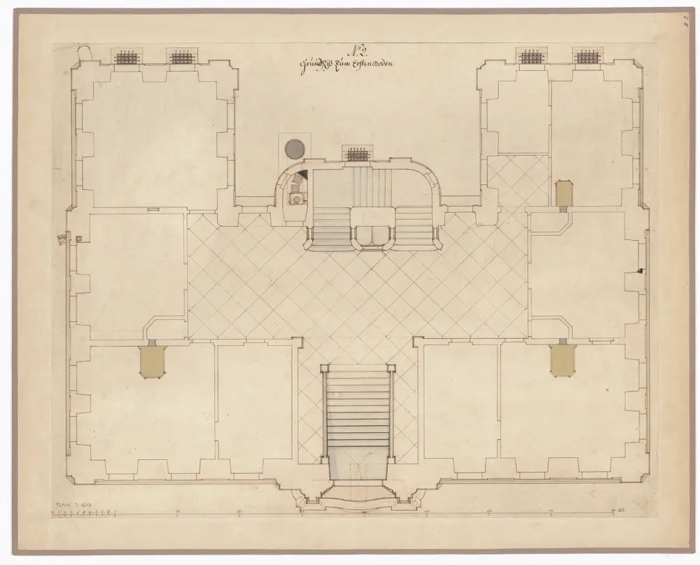 Haus zum Rechberg, Hirschengraben 40: Erdgeschoss; Grundriss