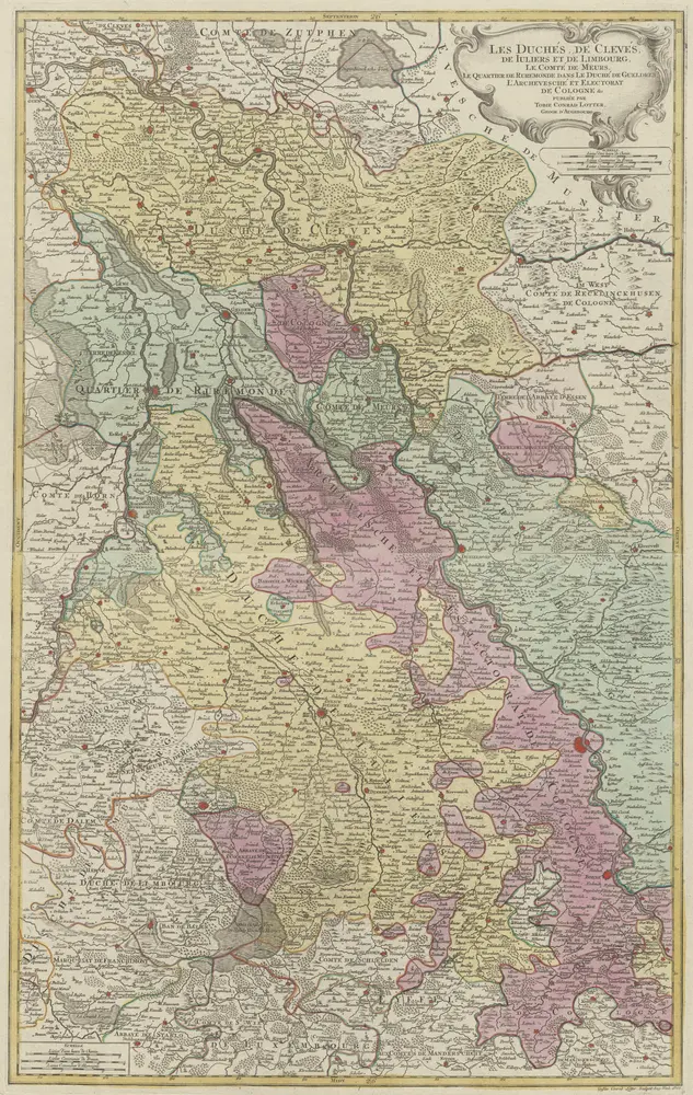 Les Duchés de Clevés, de Juliers et de Limbourg, le Comté de Meurs, le Quartier de Ruremonde dans le Duché de Gueldres, l'Archevesche et Electorat de Cologne & c