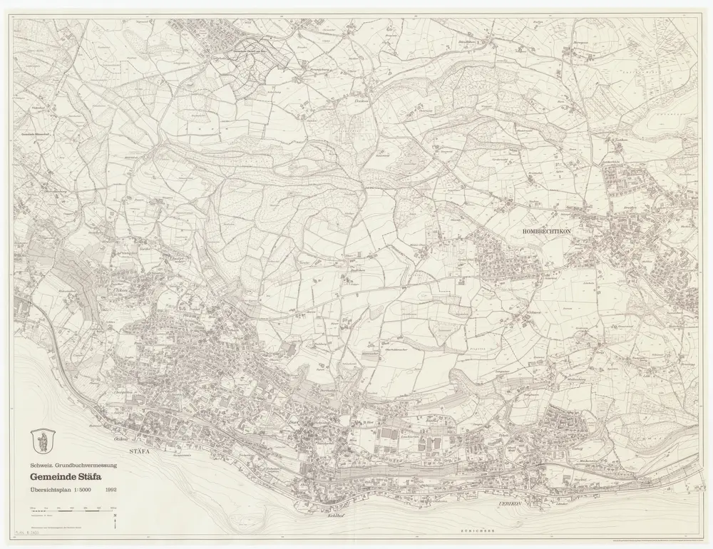 Stäfa: Gemeinde; Übersichtsplan (Schweizerische Grundbuchvermessung)