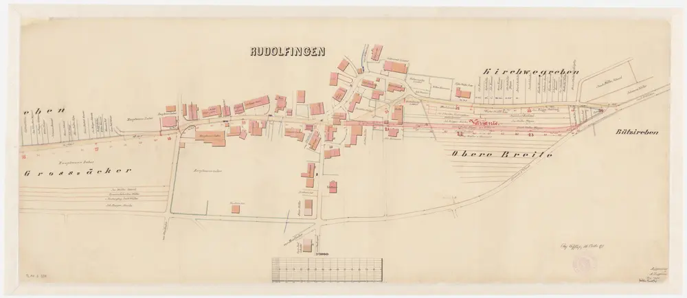 Trüllikon: Projektierte Strasse durch Rudolfingen; Situationsplan (Blatt II)