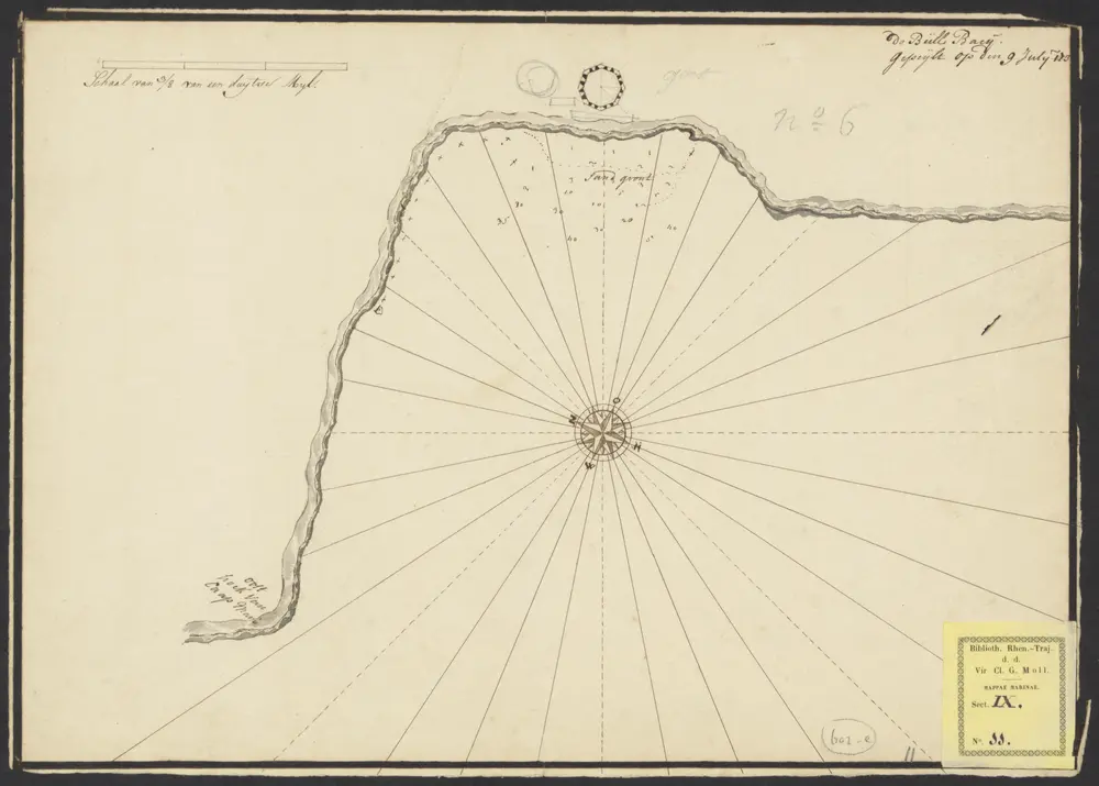 De Bülle Baeij, gepeijlt op den 9 Julij 173[7].