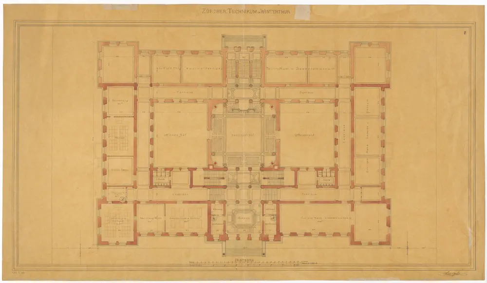 Winterthur: Technikum, Erdgeschoss; Grundriss (Nr. 24)