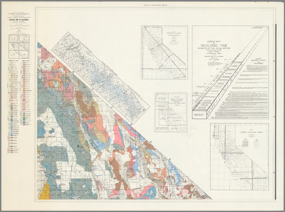 Sheet No. IV Geologic Legend. Geologic Map of California Prepared by Olaf P. Jenkins Chief Geologist, Geologic Branch.