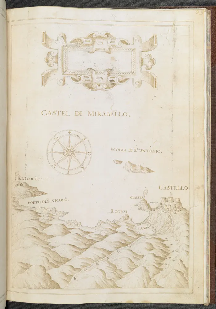 [Untitled manuscript atlas of Crete by Francesco Basilicata in 1612].