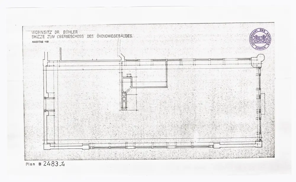 Winterthur: Villa Bühler-Egg, Ökonomiegebäude, Trollstrasse 19: Obergeschoss; Grundriss