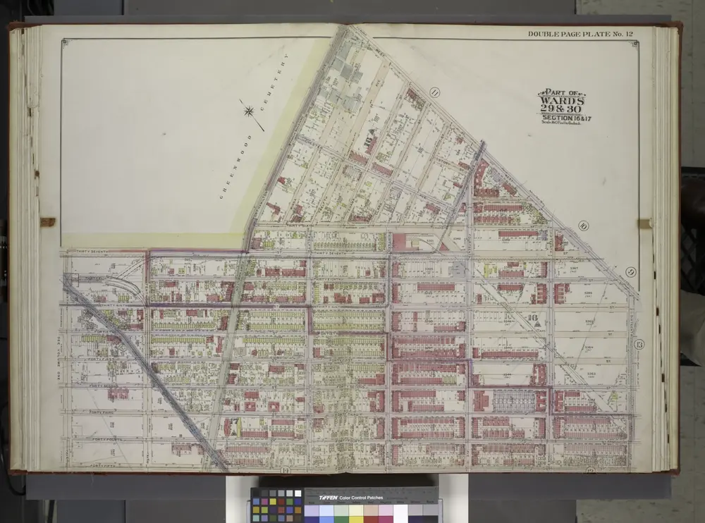 Brooklyn, Vol. 2, Double Page Plate No. 12; Part of Wards 29 & 30, Section 16 & 17; [Map bounded by West St., 16th Ave., 45th St., 9th Ave.; Including 37th St., Forthamilton Ave.] / by and under the direction of Hugo Ullitz.