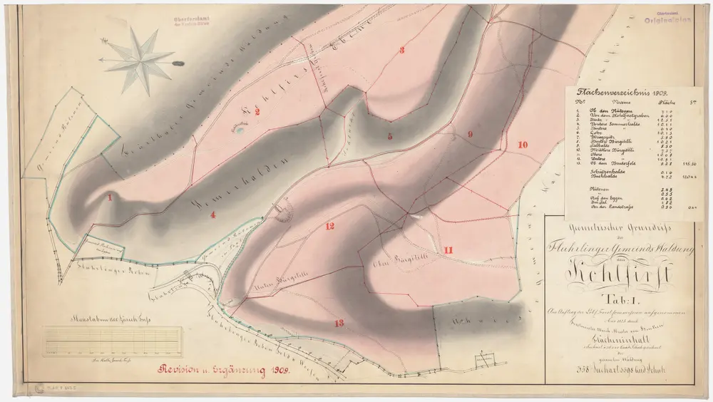 Flurlingen: Gemeindewaldung: Cholfirst (Kohlfirst); Grundriss (Tab. I)