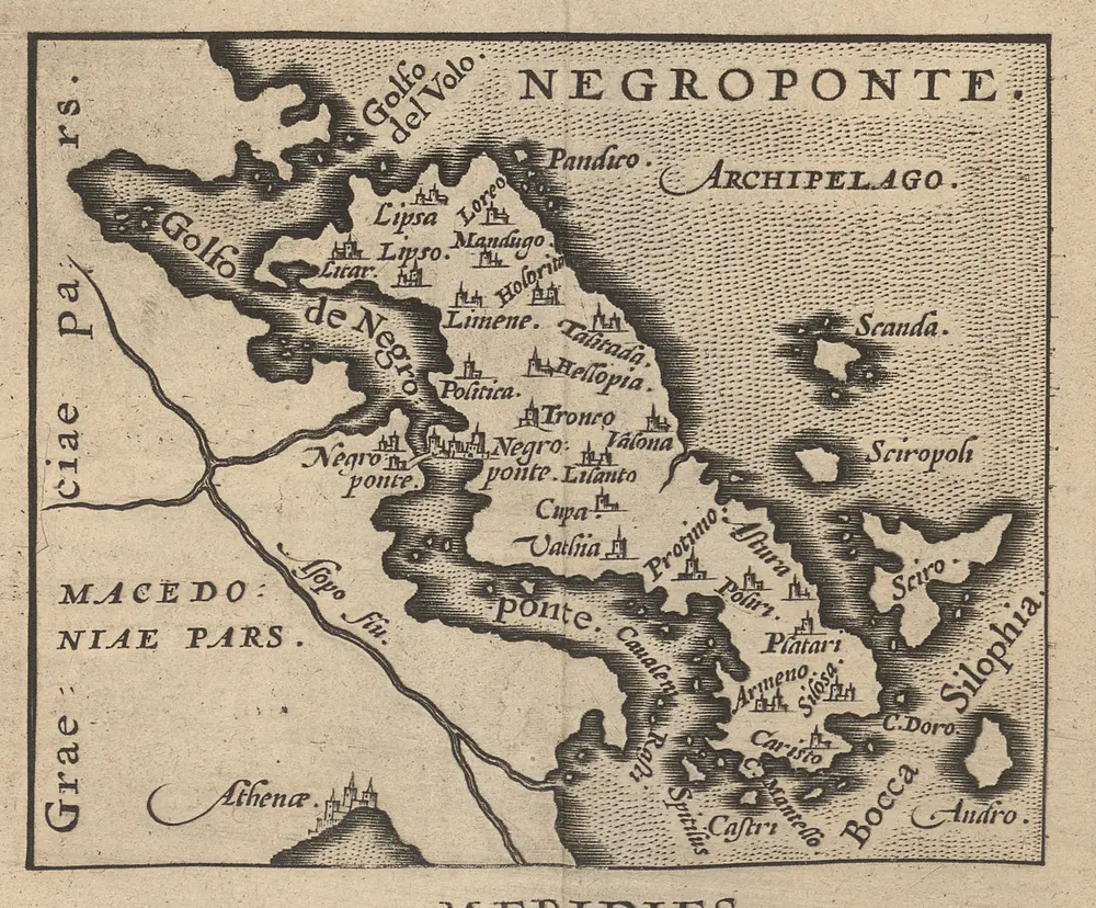 Archipelagi Insularum Aliquot Descrip., [Negroponte] [Karte], in: Theatrum orbis terrarum, S. 341.