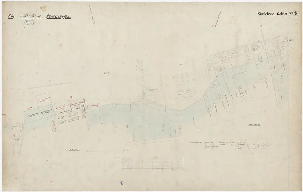 Hombrechtikon bis Zürich: Rechtes Ufer des Zürichsees; Grundrisse: Blatt 34: Wollishofen