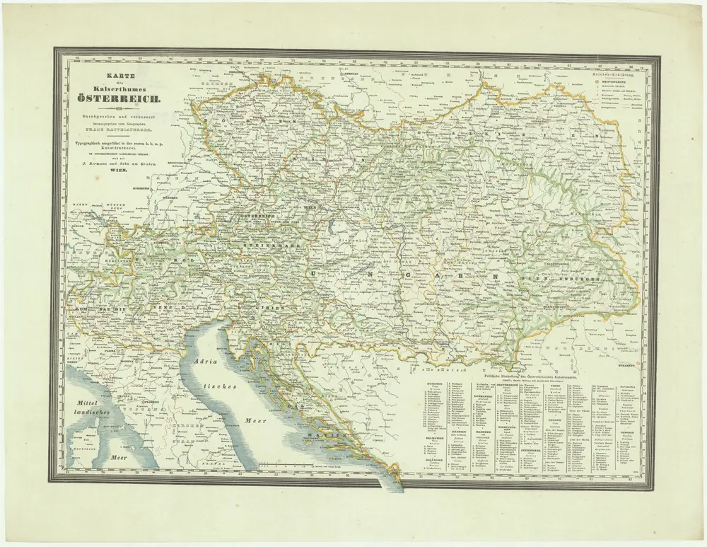 Karte des Kaiserthumes Österreich