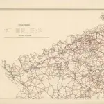 Přehledná mapa okresních silnic v Království Českém koncem roku 1890