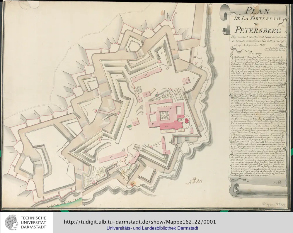 Plan De La Forteresse De Petersberg