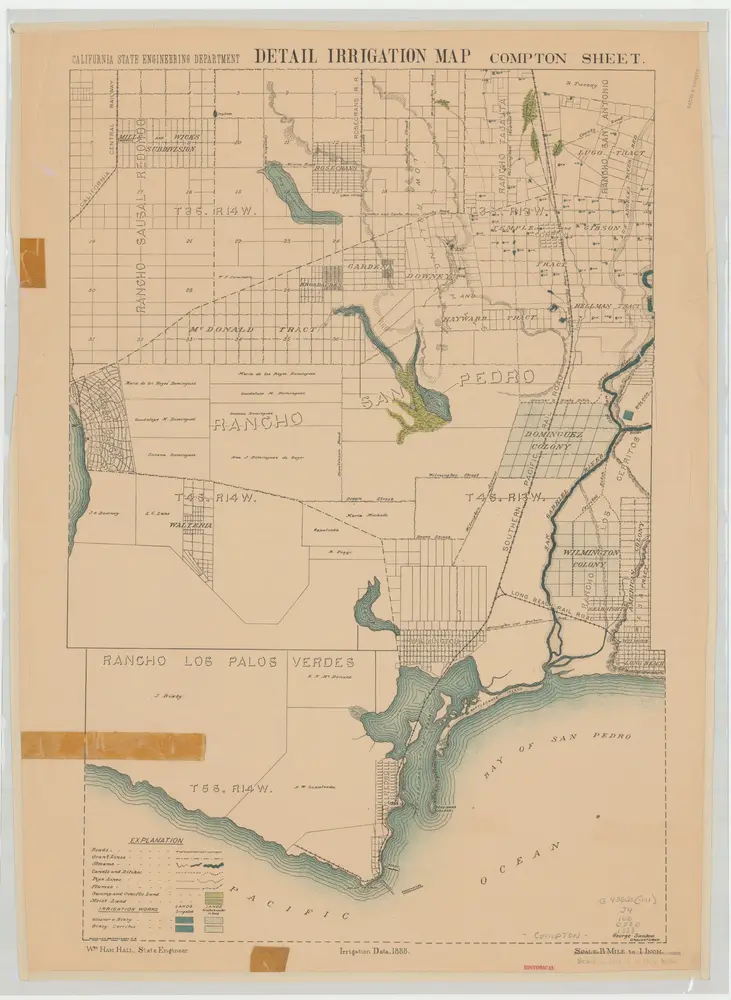 Outline map of the irrigation region of Los Angeles and San Bernardino Counties, California, to accompany Report on irrigation and water supply