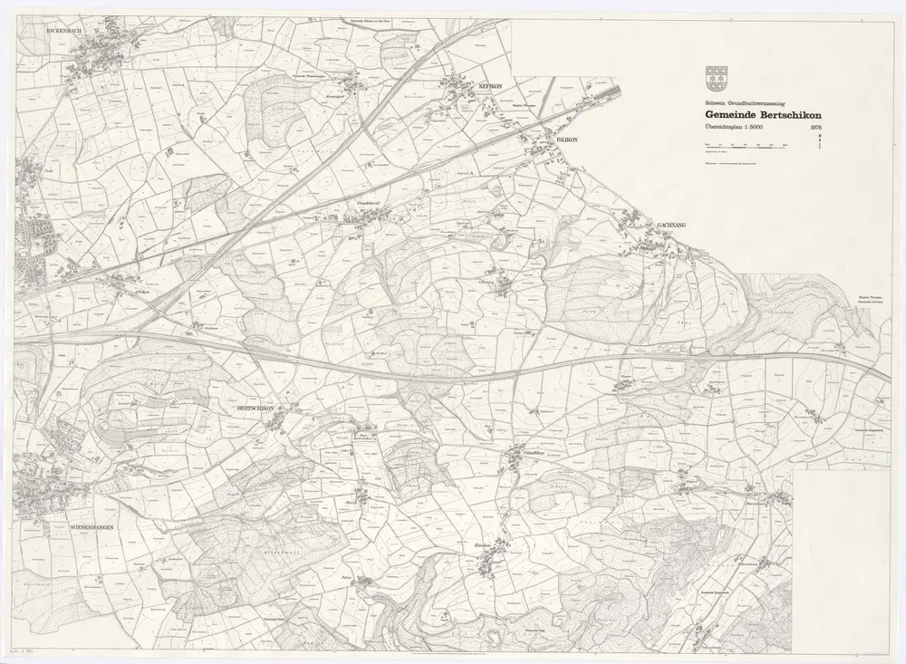 Bertschikon: Gemeinde; Übersichtsplan (Schweizerische Grundbuchvermessung)