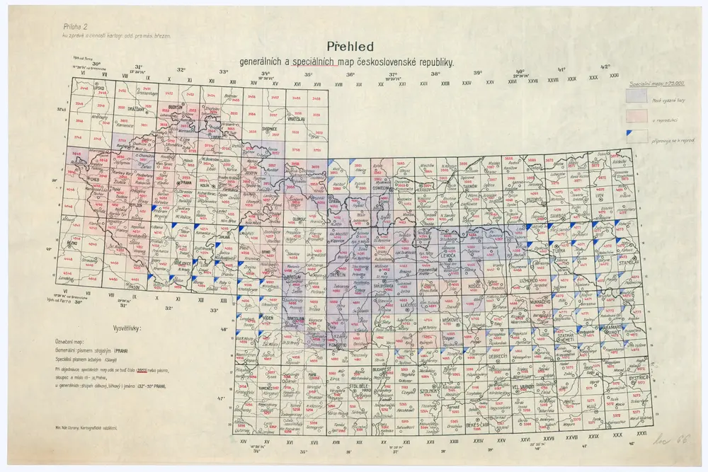 Přehled generálních a speciálních map Československé republiky