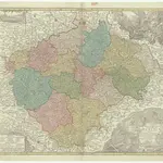 Mappa Geographica Totius Regni Bohemiae in XII. Circulos divisae, annexis Comitatu Glacensi et Districtu Egerano nec non aliis Principatib. finitimis