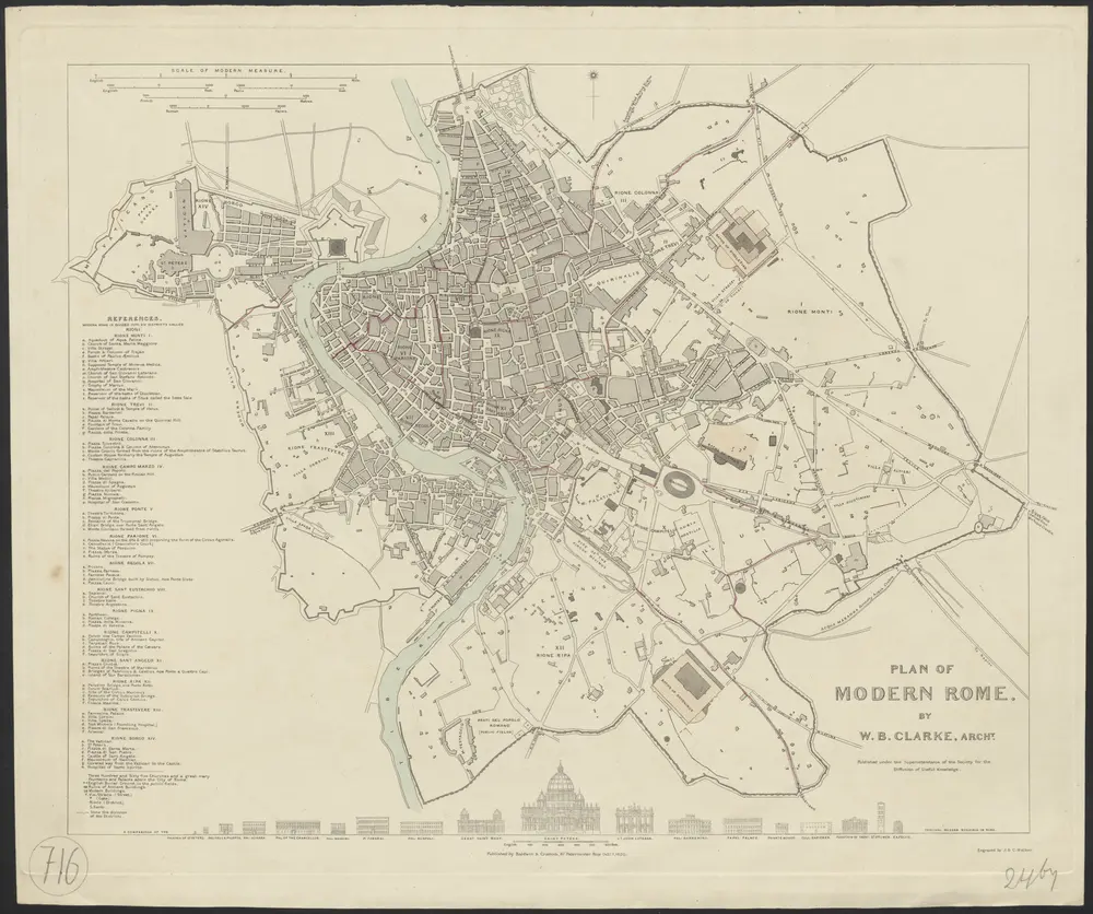 Plan of modern Rome