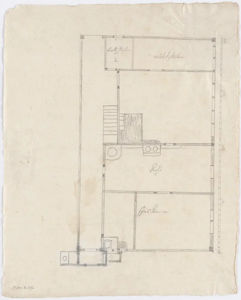 Wald: Zollhaus, 1. Stock; Grundriss