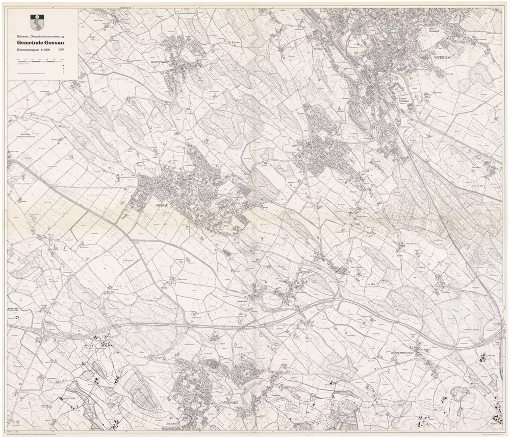 Gossau: Gemeinde; Übersichtsplan (Schweizerische Grundbuchvermessung)